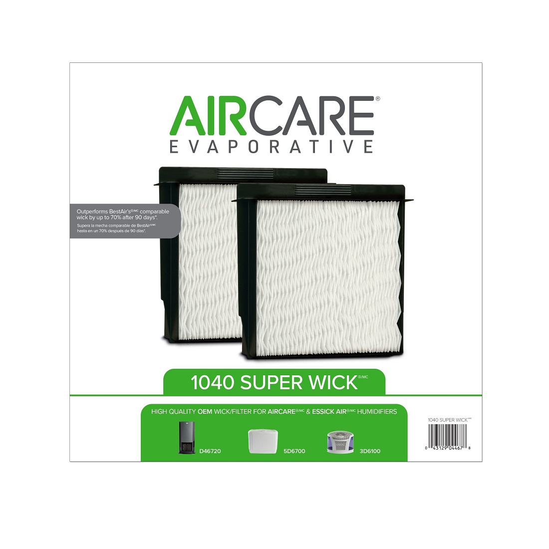 AIRCARE Super Wick/Humidifier Wick Filter (2-Pack)-1040 - The Home Depot